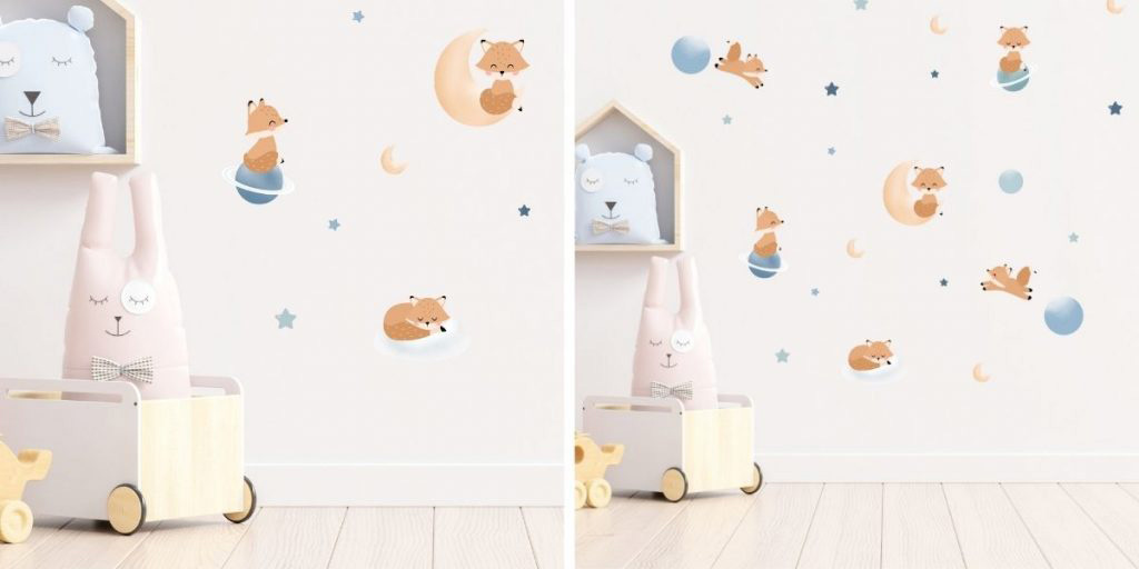 Dieses Wandsticker-Set ist perfekt für schlichte Wände